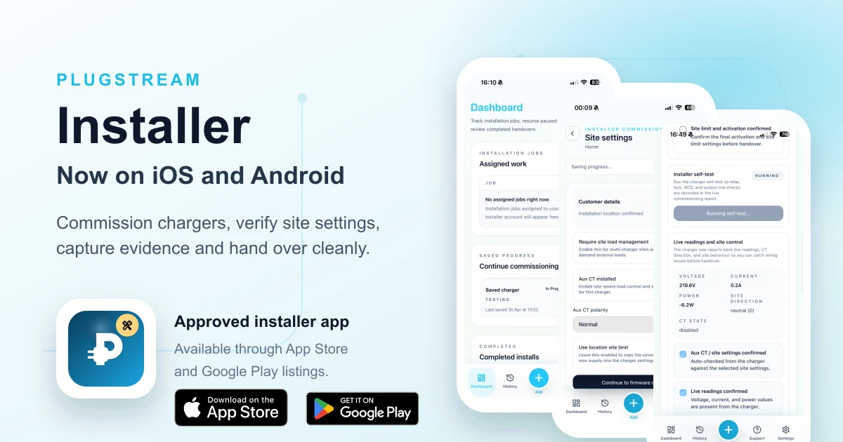 PlugStream Installer is ready for iOS and Android
